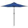 Sombrilla jardín con luces LED poste acero azul 225x225x212 cm by , Umbrellas - Ref: Foro24-4005073, Price: 84,01 €, Discount: %