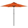 Sombrilla jardín con LEDs poste acero terracota 225x225x212 cm by , Umbrellas - Ref: Foro24-4005071, Price: 102,31 €, Discoun...