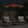 Sombrilla jardín con LEDs poste acero terracota 225x225x212 cm de , Sombrillas - Ref: Foro24-4005071, Precio: 75,09 €, Descue...