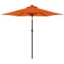 Sombrilla jardín con LEDs poste acero terracota 225x225x212 cm de , Sombrillas - Ref: Foro24-4005071, Precio: 75,09 €, Descue...