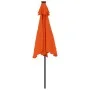 Sombrilla jardín con LEDs poste acero terracota 225x225x212 cm de , Sombrillas - Ref: Foro24-4005071, Precio: 75,09 €, Descue...