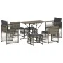 Set comedor jardín 7 pzas y cojines ratán sintético gris de , Conjuntos de jardín - Ref: Foro24-369011, Precio: 343,82 €, Des...