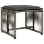 Garten-Essgruppe, 7-teilig, mit grauen Polstern aus synthetischem Rattan. von , Gartensets - Ref: Foro24-369011, Preis: 290,0...
