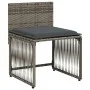 Set comedor jardín 7 pzas y cojines ratán sintético gris de , Conjuntos de jardín - Ref: Foro24-369011, Precio: 343,82 €, Des...