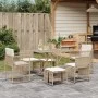 Set comedor de jardín 7 pzas con cojines ratán sintético beige by , Garden sets - Ref: Foro24-369013, Price: 345,13 €, Discou...