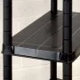 Estante de almacenaje 4 niveles negro plástico 61x30,5x130 cm de vidaXL, Estanterías industriales - Ref: Foro24-147683, Preci...