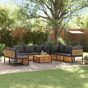 Set de sofás de jardín con cojines 9 pzas madera maciza acacia by , Garden sets - Ref: Foro24-3214892, Price: 1,00 €, Discoun...
