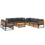 Set de sofás de jardín con cojines 9 pzas madera maciza acacia by , Garden sets - Ref: Foro24-3214892, Price: 1,00 €, Discoun...