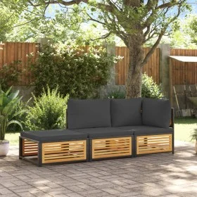 Gartensofa-Set mit 3-teiligen massiven Akazienholz-Sitzgarnituren. von , Gartensets - Ref: Foro24-3214903, Preis: 374,22 €, R...