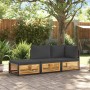 Set de sofás de jardín con cojines 3 pzas madera maciza acacia de , Conjuntos de jardín - Ref: Foro24-3214903, Precio: 380,97...