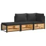 Set de sofás de jardín con cojines 3 pzas madera maciza acacia by , Garden sets - Ref: Foro24-3214903, Price: 374,04 €, Disco...