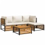 Set de sofás de jardín con cojines 5 pzas madera maciza acacia by , Garden sets - Ref: Foro24-3214908, Price: 597,07 €, Disco...