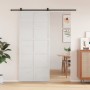 Puerta de granero madera maciza pino blanca 90x208 cm