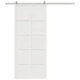 Puerta de granero madera maciza pino blanca 90x208 cm by , Doors - Ref: Foro24-850642, Price: 138,13 €, Discount: %
