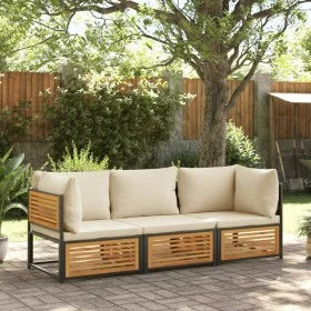 Gartensofa-Set mit 3-teiligen massiven Akazienholz-Sitzgarnituren. von , Gartensets - Ref: Foro24-3214917, Preis: 402,81 €, R...