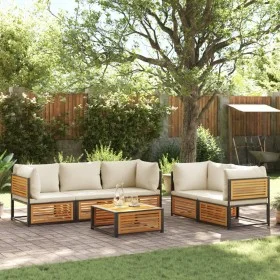Set de sofás de jardín con cojines 6 pzas madera maciza acacia by , Garden sets - Ref: Foro24-3214920, Price: 767,61 €, Disco...
