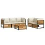 Set de sofás de jardín con cojines 6 pzas madera maciza acacia by , Garden sets - Ref: Foro24-3214920, Price: 767,68 €, Disco...