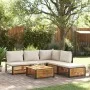 Set de sofás de jardín con cojines 6 pzas madera maciza acacia by , Garden sets - Ref: Foro24-3214929, Price: 676,62 €, Disco...