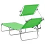 Klappbare Sonnenliege mit apfelgrünem Stahldach von vidaXL, Liegen - Ref: Foro24-310325, Preis: 63,28 €, Rabatt: %