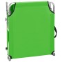 Folding sun lounger with apple green steel canopy by vidaXL, Loungers - Ref: Foro24-310325, Price: 60,58 €, Discount: %