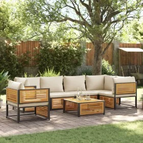 Set de sofás de jardín con cojines 7 pzas madera maciza acacia by , Garden sets - Ref: Foro24-3214915, Price: 935,10 €, Disco...