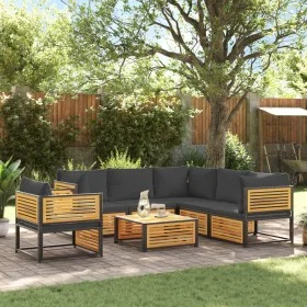 Set de sofás de jardín con cojines 7 pzas madera maciza acacia von , Gartensets - Ref: Foro24-3214884, Preis: 974,75 €, Rabat...