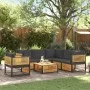 Set de sofás de jardín con cojines 7 pzas madera maciza acacia de , Conjuntos de jardín - Ref: Foro24-3214884, Precio: 974,29...