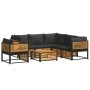 Set de sofás de jardín con cojines 7 pzas madera maciza acacia de , Conjuntos de jardín - Ref: Foro24-3214884, Precio: 974,29...