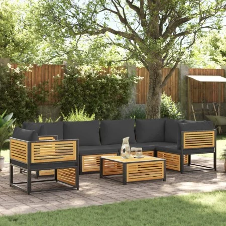 Set de sofás de jardín con cojines 7 pzas madera maciza acacia by , Garden sets - Ref: Foro24-3214886, Price: 974,75 €, Disco...