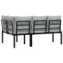 Bancos jardín y cojines 2 pzas acero recubrimiento polvo negro de , Bancos de jardín - Ref: Foro24-4008566, Precio: 209,41 €,...