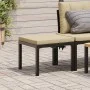 Gartenhocker mit schwarzer Pulverbeschichtung und Kissen aus Stahl. von , Hocker für den Außenbereich - Ref: Foro24-4008564, ...