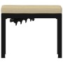 Taburete de jardín con cojín acero recubrimiento en polvo negro by , Outdoor ottomans - Ref: Foro24-4008564, Price: 58,90 €, ...