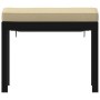 Taburete de jardín con cojín acero recubrimiento en polvo negro by , Outdoor ottomans - Ref: Foro24-4008564, Price: 58,90 €, ...