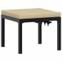 Taburete de jardín con cojín acero recubrimiento en polvo negro by , Outdoor ottomans - Ref: Foro24-4008564, Price: 58,90 €, ...