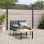 Banco de jardín con cojines aluminio negro by , garden benches - Ref: Foro24-4008570, Price: 177,29 €, Discount: %