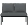 Banco de jardín con cojines aluminio negro by , garden benches - Ref: Foro24-4008570, Price: 177,29 €, Discount: %