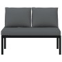 Banco de jardín con cojines aluminio negro by , garden benches - Ref: Foro24-4008570, Price: 177,29 €, Discount: %