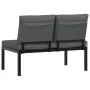Banco de jardín con cojines aluminio negro by , garden benches - Ref: Foro24-4008570, Price: 177,29 €, Discount: %