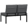Banco de jardín con cojines aluminio negro by , garden benches - Ref: Foro24-4008570, Price: 177,29 €, Discount: %