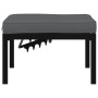 Banco de jardín con cojines aluminio negro by , Outdoor ottomans - Ref: Foro24-4008572, Price: 102,64 €, Discount: %