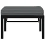 Banco de jardín con cojines aluminio negro de , Otomanas de exterior - Ref: Foro24-4008572, Precio: 103,12 €, Descuento: %
