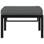 Banco de jardín con cojines aluminio negro by , Outdoor ottomans - Ref: Foro24-4008572, Price: 102,64 €, Discount: %
