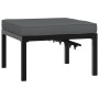 Banco de jardín con cojines aluminio negro by , Outdoor ottomans - Ref: Foro24-4008572, Price: 102,64 €, Discount: %