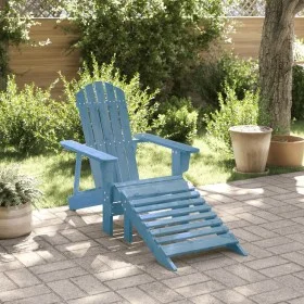 Silla Adirondack con otomana madera maciza de abeto azul by , Garden chairs - Ref: Foro24-4007242, Price: 102,22 €, Discount: %