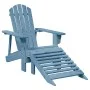 Silla Adirondack con otomana madera maciza de abeto azul by , Garden chairs - Ref: Foro24-4007242, Price: 102,20 €, Discount: %