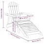 Silla Adirondack con otomana madera maciza de abeto azul by , Garden chairs - Ref: Foro24-4007242, Price: 102,20 €, Discount: %