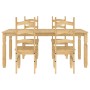 Juego de comedor Panama 5 pzas madera maciza de pino