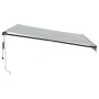 Toldo retráctil automático luz LED antracita y blanco 400x300cm by , Awnings - Ref: Foro24-3310233, Price: 575,52 €, Discount: %