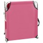 Tumbona plegable con toldo de acero rosa magenta de vidaXL, Tumbonas - Ref: Foro24-310327, Precio: 74,86 €, Descuento: %