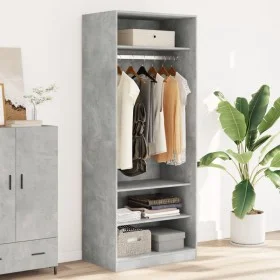 Grau-betonfarbener Holzwerkstoffschrank 80x50x200 cm von , Kleiderschränke - Ref: Foro24-3307696, Preis: 155,24 €, Rabatt: %